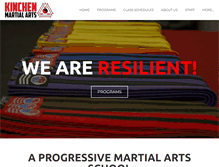 Tablet Screenshot of kinchenmartialarts.com